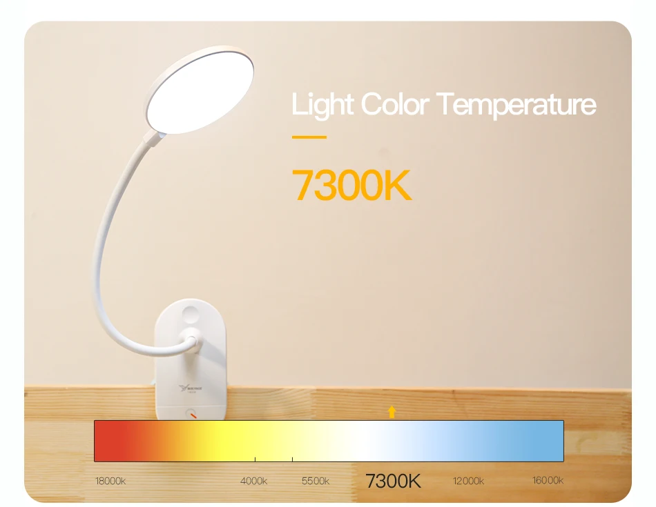 Яге T101 сенсорный выключатель 3 режима Клип Настольная лампа 7000 K защита глаз чтение диммер 18650 Батарея USB Led Настольная ламповый светильник