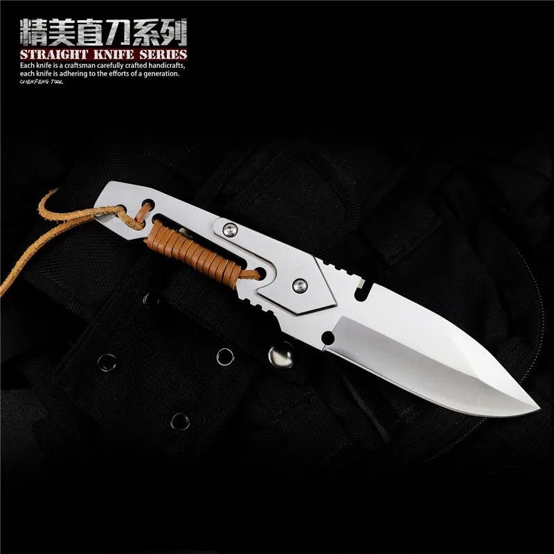 

Outdoor survival knife straight knife camping tactics training survival multi-function survival high hardness collection knife