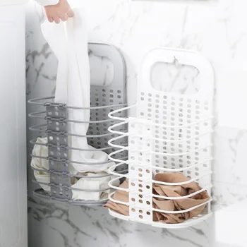 

Wall Hanging Laundry Basket Foldable Laundry Basket Toy Basket Barrel Household Kids Toys Organizer Bathroom Storage Container