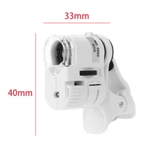 1 шт. 60X мобильный телефон микроскоп увеличительное стекло светодиодный инструмент увеличение с микрокамерой клип с оптической Лупа со светодиодной подсветкой