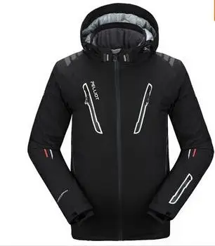 Pelliot Лыжная куртка мужская водонепроницаемая, дышащая термальная куртка для сноуборда! Гарантия подлинности - Цвет: Черный