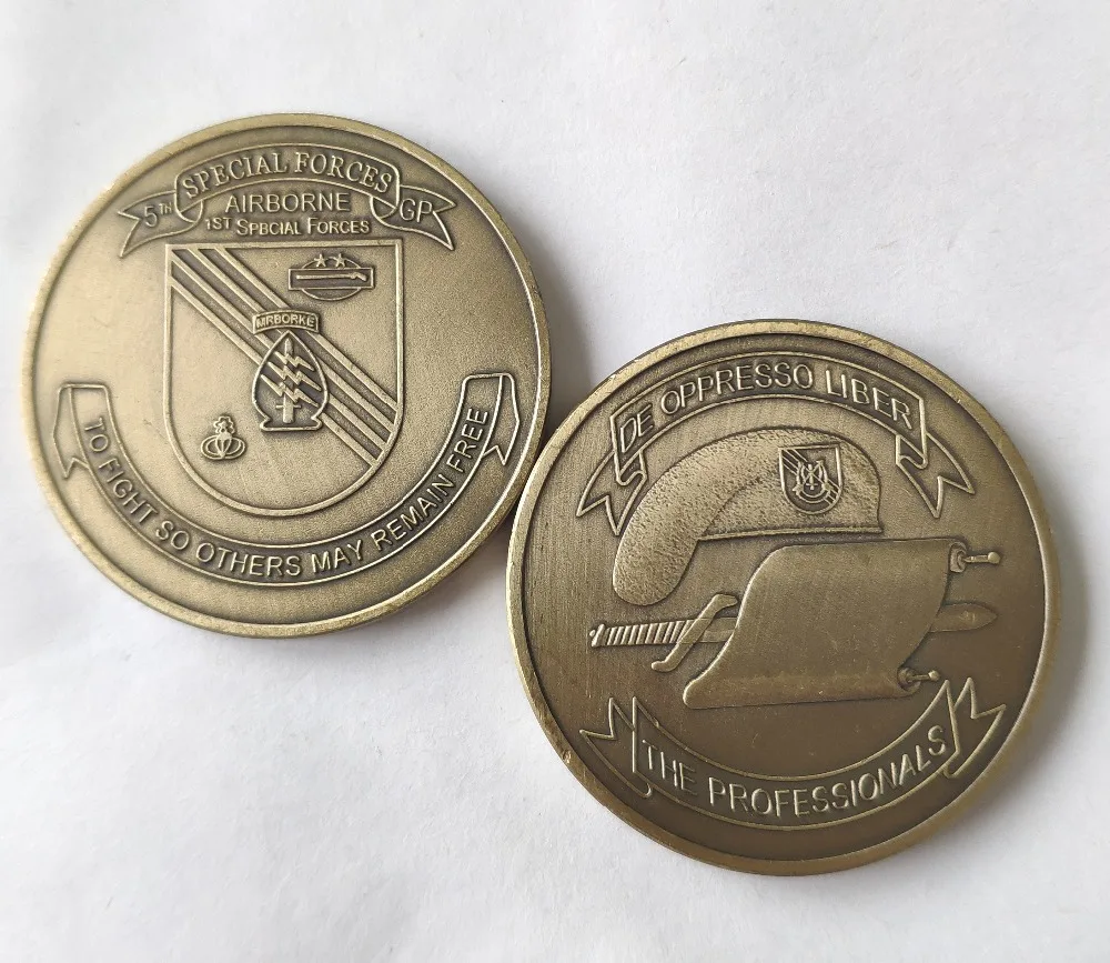 

"DE OPPRESSO LIBER" 5th Special Forces Group Airborne 1st Army Challenge Coin Round coins, DHL free shipping, 50Pcs/lot