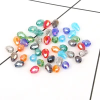 70pcs/lot 5*7mm Austria Crystal Faceted Beads Tear Drop Shape Glass Beads Loose Spacer Beads For Jewelry Making DIY