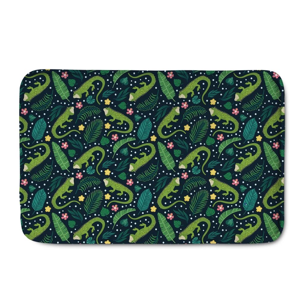 Water Absorption Entrance Mat Anti-Slip Doormat Floral Iguana Printed Carpets Bedroom Rugs Decorative Stair Mats Home Decor Water Absorption Entrance Mat Anti-Slip Doormat Floral Iguana Printed Carpets Bedroom Rugs Decorative Stair Mats Home Decor