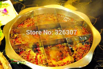 

FREE SHIPPING 30cm Sichuan Chongqing China Nine Patch copper hot pot Mongolian Chinese charcoal pot copper handmade,fire pot