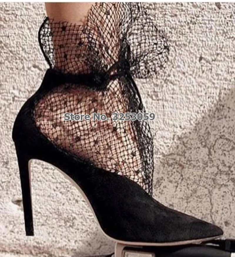 black suede dress booties