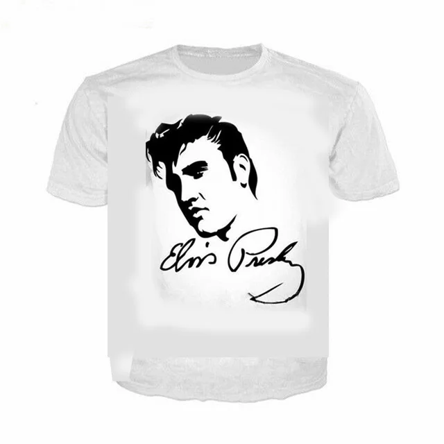 Elvis Presley рубашка летние топы футболки в стиле Харадзюку с короткими рукавами лето