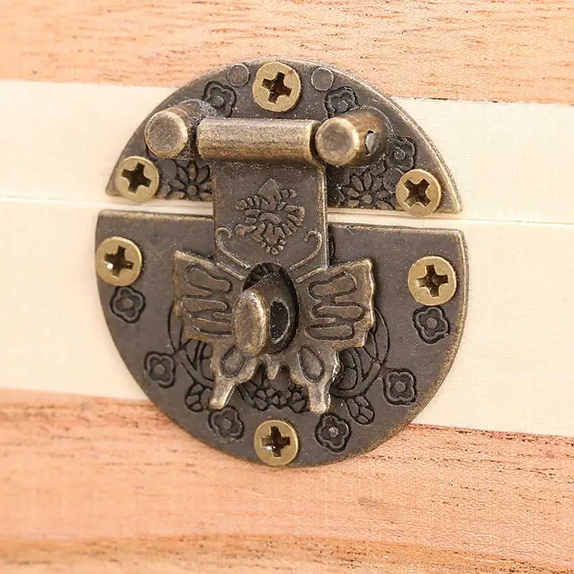 New 1PC Retro Wooden Piggy Bank Safe Metal Lock Money Saving Case Natural Wood Line Handmade Money Storage key Box Drop Shipping