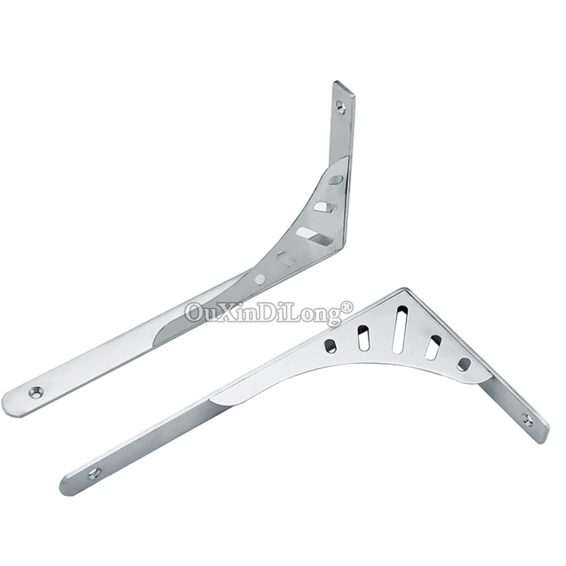 

High Quality 2PCS Stainless Steel Triangle Corner Braces Cupboard Cabinet Furniture Brackets w Screws Load-bearing 300KG