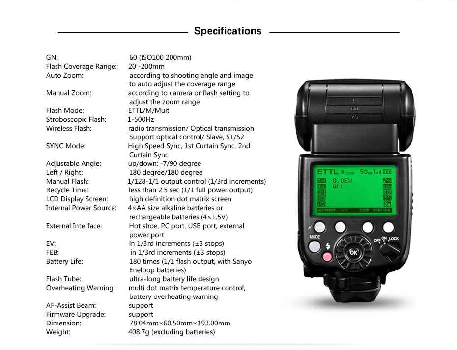 Pixel X800C PRO GN60 ETTL FSK 2,4 ГГц радио Беспроводной HSS Flash Speedlite+ King Pro Flash триггера передатчик для Canon DSLR камеры