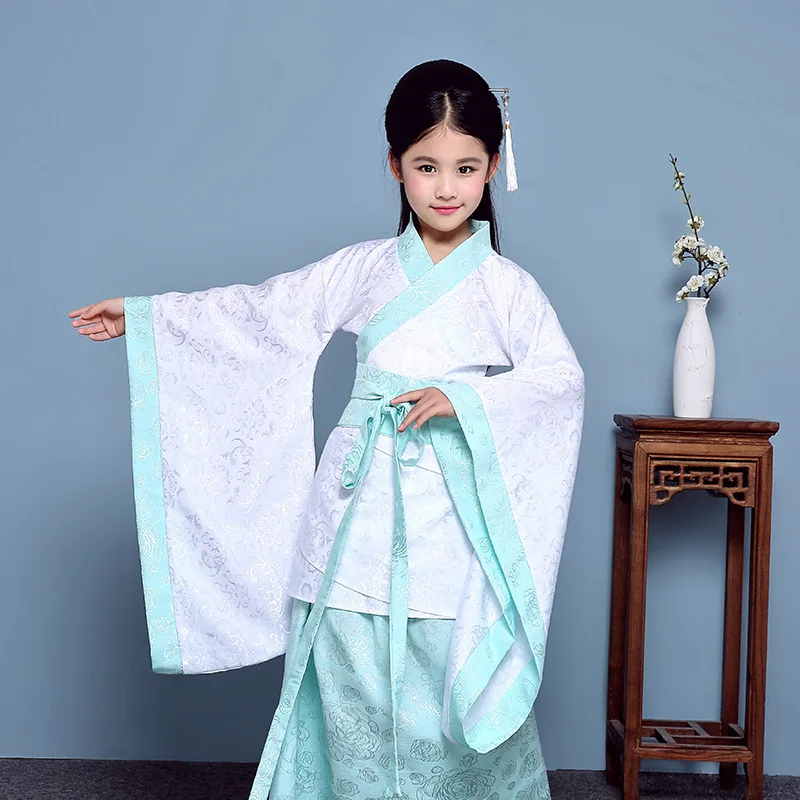 Children's Costume Female Princess Skirt Table Costume Ancient Tang Suit Hanfu Imperial Concubine Girl