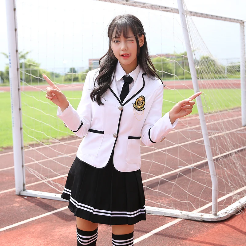 Средняя школьная форма костюмы колледжа Ветер игры одежда Япония и Южная Корея jk форма класса - Цвет: 5