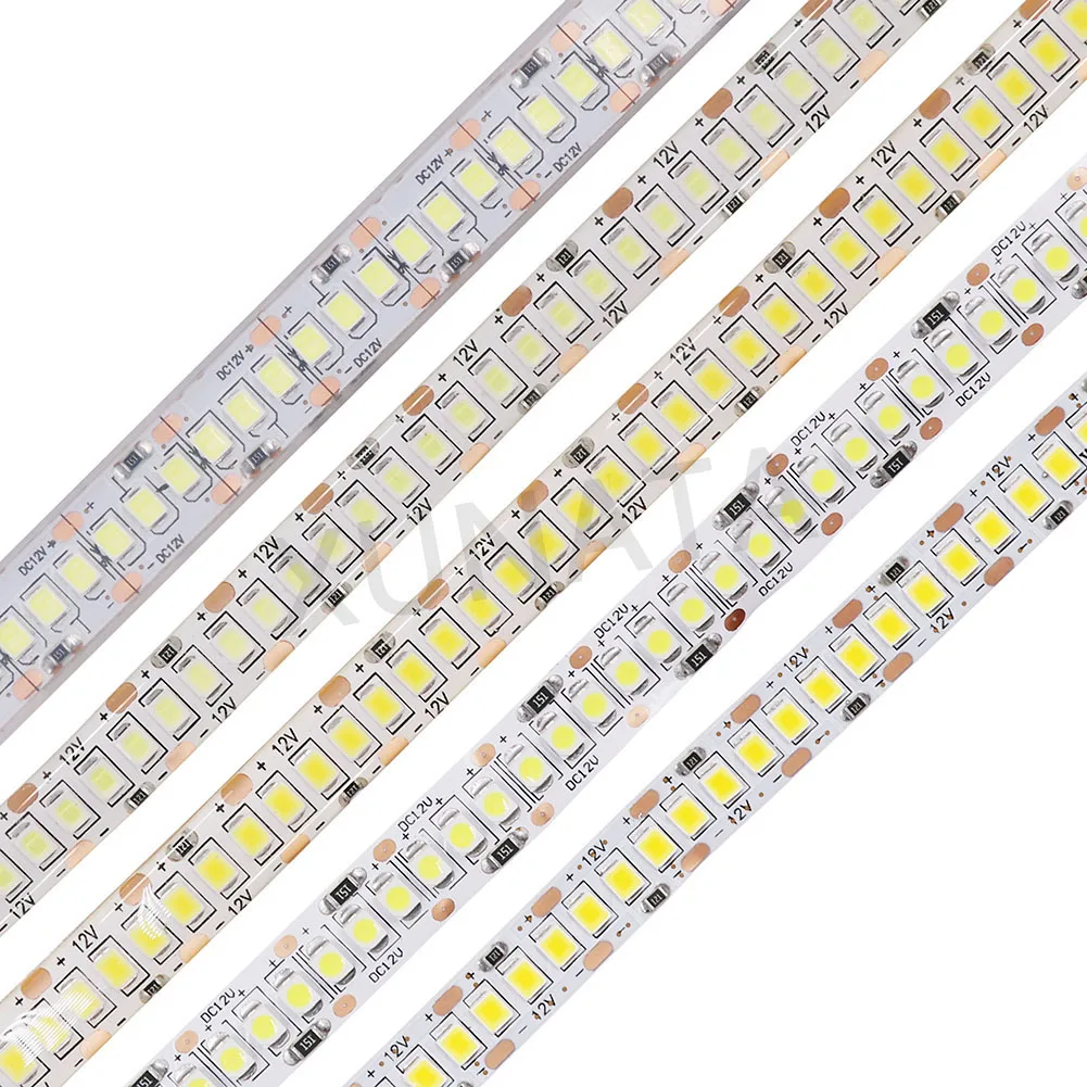 5M Светодиодные ленты 2835 SMD DC 12V 240 светодиодный s/M 300/600/1200 светодиодный s водонепроницаемый IP65 гибкая лента шнура светодиодный лента свет, холодный и теплый белый