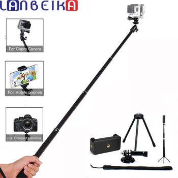 

LANBEIKA 36" Handheld Telescoping Selfie Stick Monopod Tripod Holder Pole For Gopro Hero 9 8 7 6 5 SJCAM SJ4000 SJ6 Phones DRSL