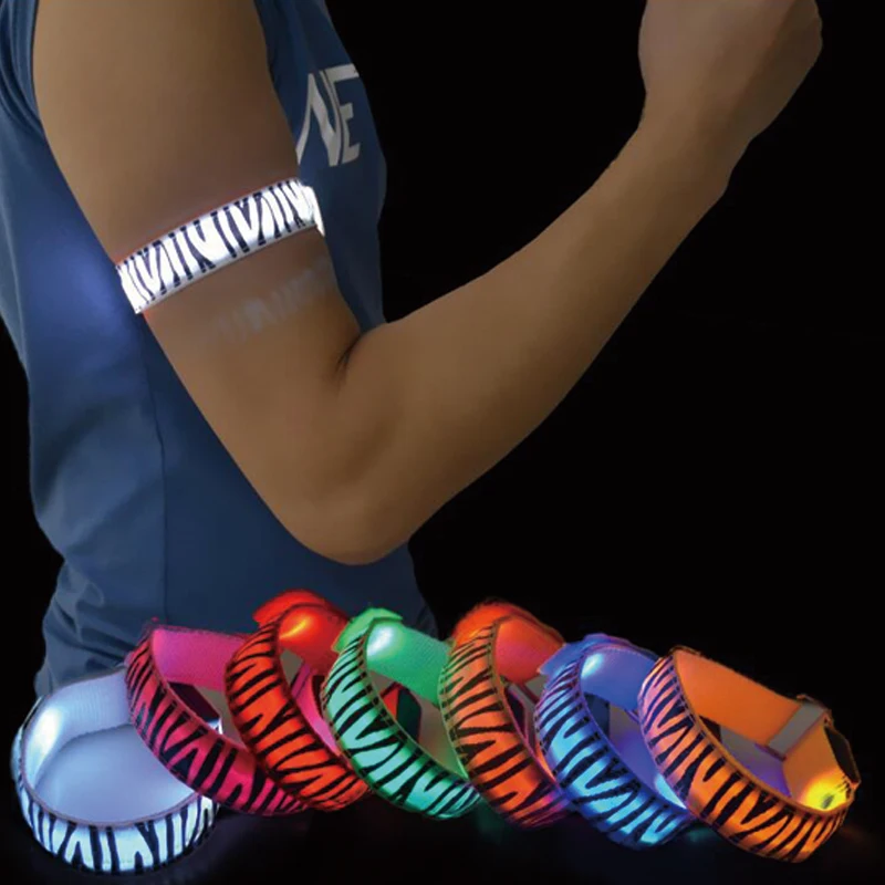 

Led Wristband Bracelet Light Glow Led Flashing Night Armband Rave Party Fun Glow Wrist Band Cuff Bracelet Bangle For Adults Kids