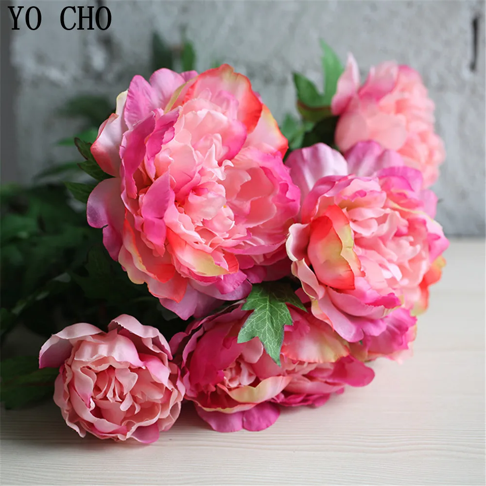 YO CHO Christmas Decoration For Home Artificial Peony Wedding