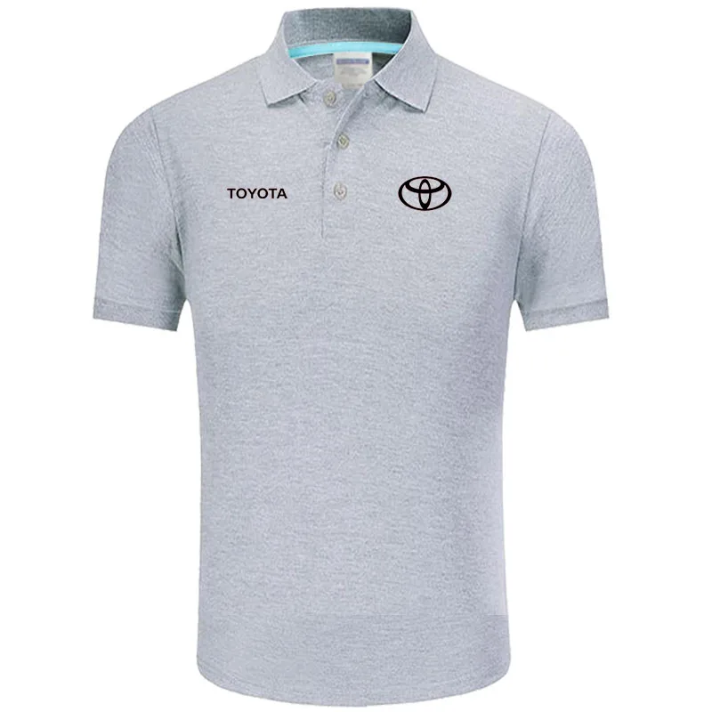 

High quality logo crocodil Toyota logo Polo classic brand Men Polo Shirt Men Casual solid Short Sleeve cotton polos