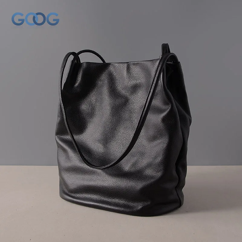 

New fashion simple lychee pattern Tuo special package pure color soft leather leisure ladies head layer cowhide magnetic buckle