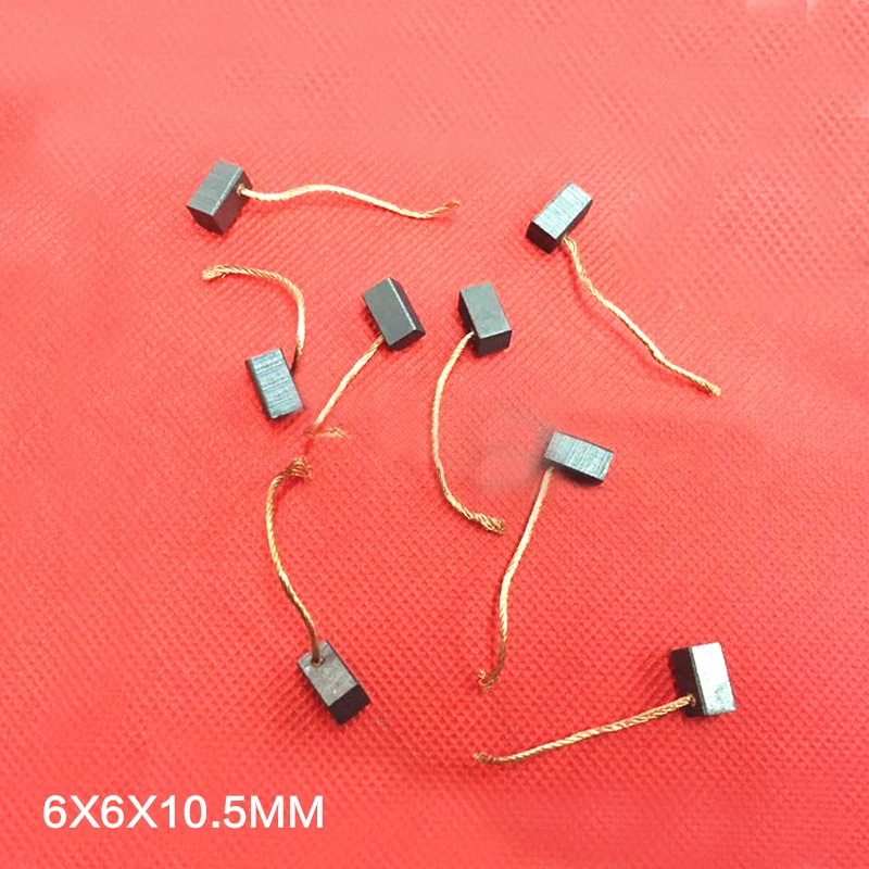 20PCS/LOT, Replacement 6X6X10.5mm Motor Carbon Brushes For Buick,Toyota windscreen wiper .Car glass lifter etc. free shipping!