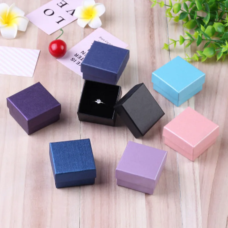 24Pcs Square Jewelry Box with Black Sponge Eco Friendly Jewelry