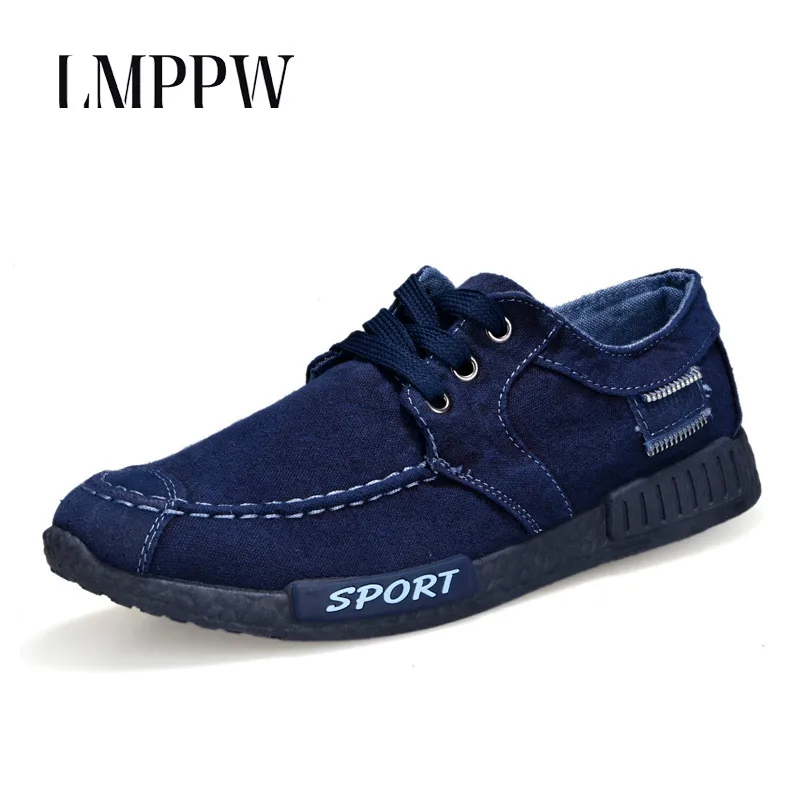 

2019 Men Flats Shoes Fashion Canvas Shoes Men Casual Shoes Summer Breathable Male Sneakers Outdoor Men Driving Boat Shoes
