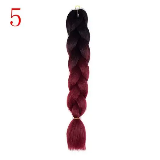 LISI HAIR Jumbo Braids Ombre long Synthetic Braiding Hair Blonde Pink Blue Grey multiple colour 100g 24 inches - Цвет: 4/27HL