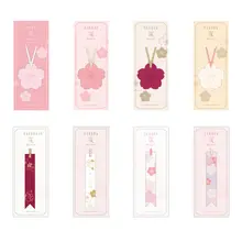 Sakura Flower Series Petal Leather Bookmark Creative Stationery Hot Stamping DIY Practical Stationery Student Gift Beautiful Boo