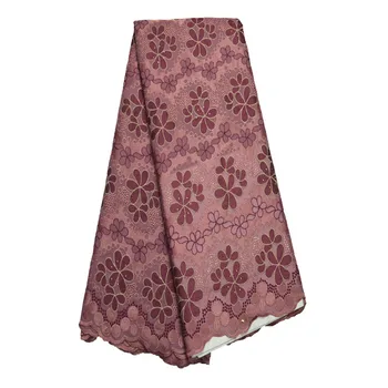 

Excellent quality Swiss voile lace with stone Fashionable Swiss voile lace fabric for party dress JA68-2