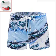Мужские плавки пуш-ап, Шорты для плавания, шорты с принтом, боксеры, шорты для мужчин, купальный костюм для серфинга, пляжная одежда, купальный костюм для геев, zwembroek Sunga