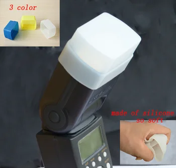 

3in1 new design Silica gel Silicone soft flash diffuser box Cover Cap For Canon Speedlite 430EXII 430EX