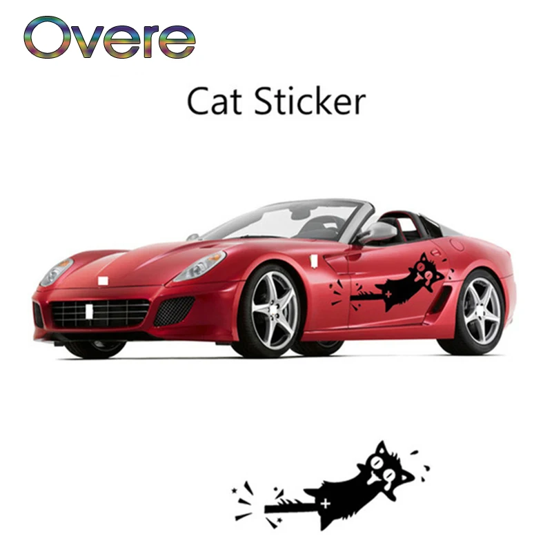 Overe 1 шт. наклейки 3D Cool cat укладки наклейка для peugeot 508 308 206 307 207 407 2008 Citroen c4 C5 Opel Astra j h Insignia