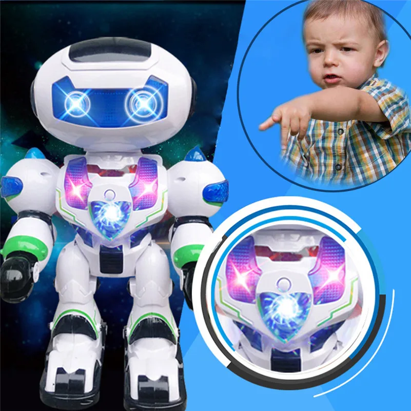 

RC Music & Light Remote Control Robot Toy Intelligent Walking Space Robot Toy For Children Kids Birthday Gift Present B2
