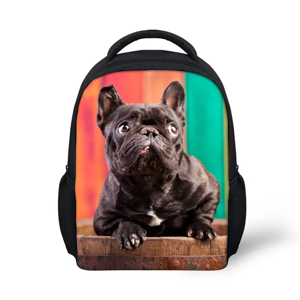 Черный Детский Рюкзак Kawaii 3D животное печать рюкзак детский сад детская сумка для девочек Студенческая собака школьная книга Сумки Sac a Doc - Цвет: CA5163F