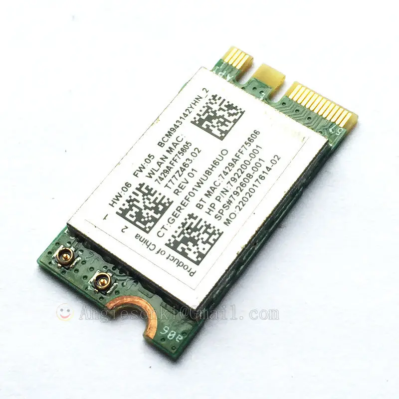 BCM943142Y 792200-001 M.2 NGFF WiFi WLAN карта+ Bluetooth 4,0 для hp Broadcom ENVY M6-P M6-P113DX 802.11bgn