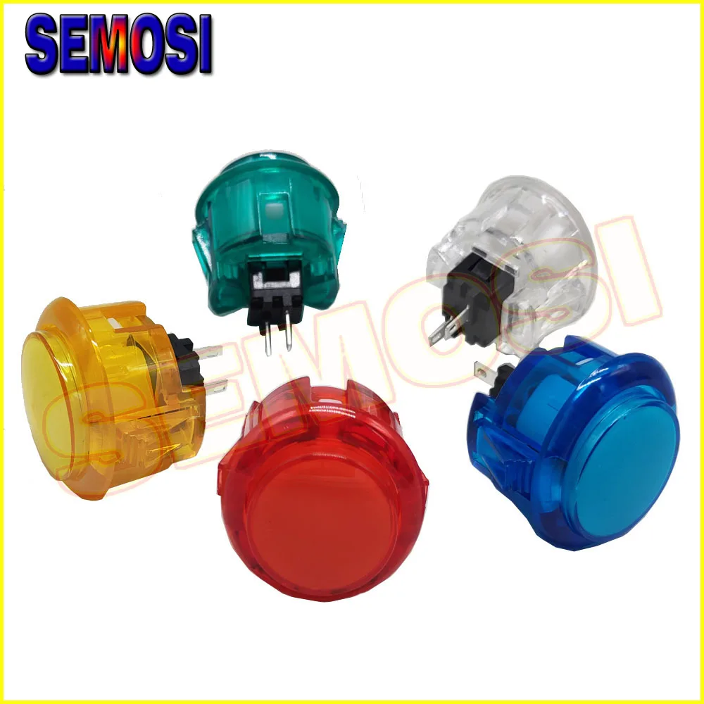 

10pcs/lot 30mm Push Button Transparent Arcade Button Replace SANWA Buttons for Arcade Machine Console DIY