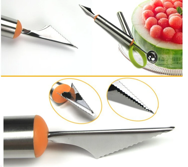 DIY Ice Cream Dig Ball Scoop Spoon Baller Assorted Cold Dishes Tool Watermelon Melon Fruit Carving Knife Cutter Gadgets