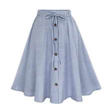 Женские полосатые юбки, женские дизайнерские длинные юбки, женские макси юбки, летние юбки, женские однобортные кружевные юбки с высокой талией