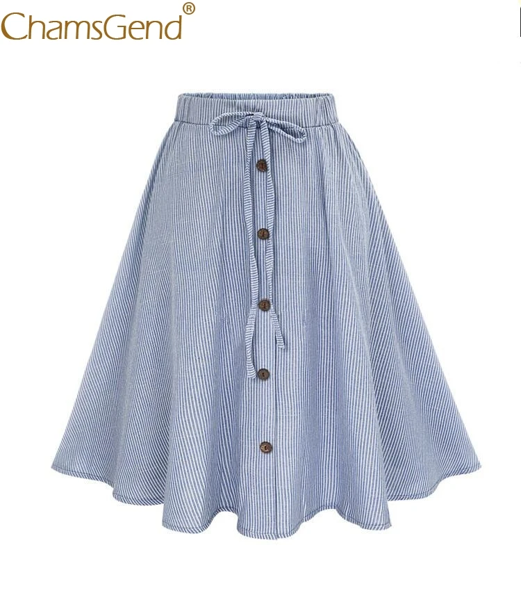 

Women Stripe skirts womens with design long skirts womens maxi skirt summer skirts womens Single-breasted Lace High Waist Mar