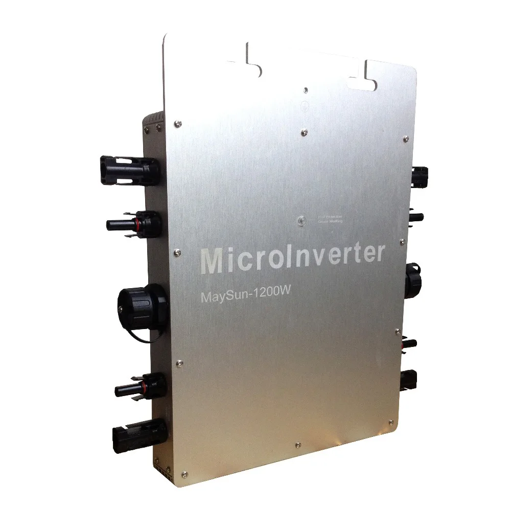 

Maywah@ Maysun1200W 22-50VDC Solar on grid tie micro inverter Output Pure Sine Wave 90-260Vac For Home System