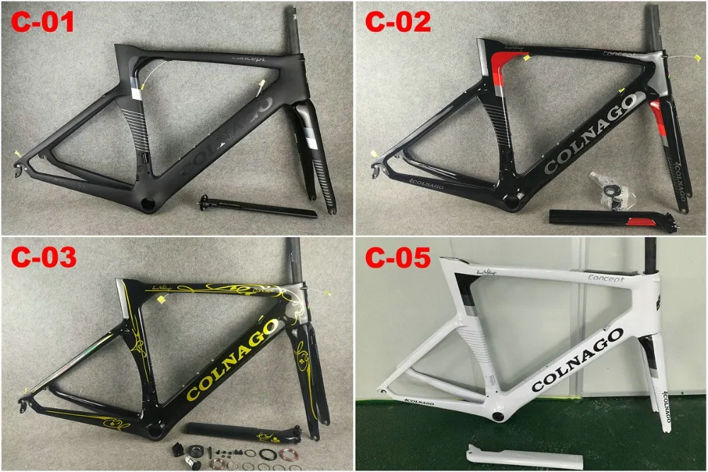 Buy Colnago Concept Carbon Road Frame Full carbon fiber road bike frameset XS/S