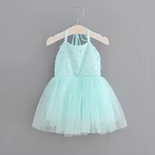 Новинка; летнее платье принцессы для девочек; кружевное платье без рукавов с открытой спиной и цветочным узором; Вечерние платья из тюля