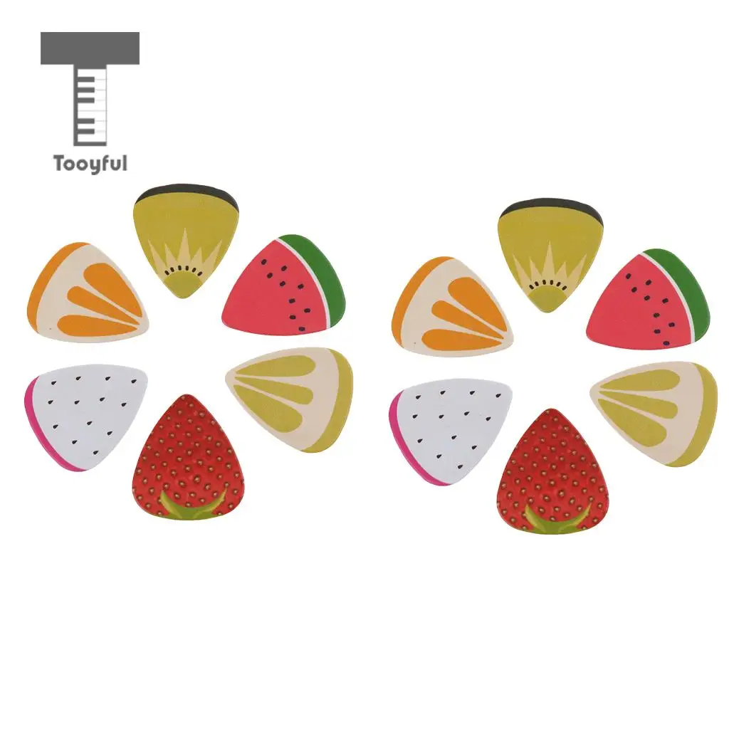 12 Pieces Celluloid Acoustic Guitar Plectrum Picks for Uke Guitar Parts