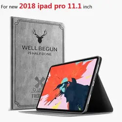 Для новых 2018 iPad Pro 11,1 дюйма выпуска ультра тонкий противоударный из искусственной кожи чехол для нового iPad Pro 11 "A1980/A1934/A1979/A2013