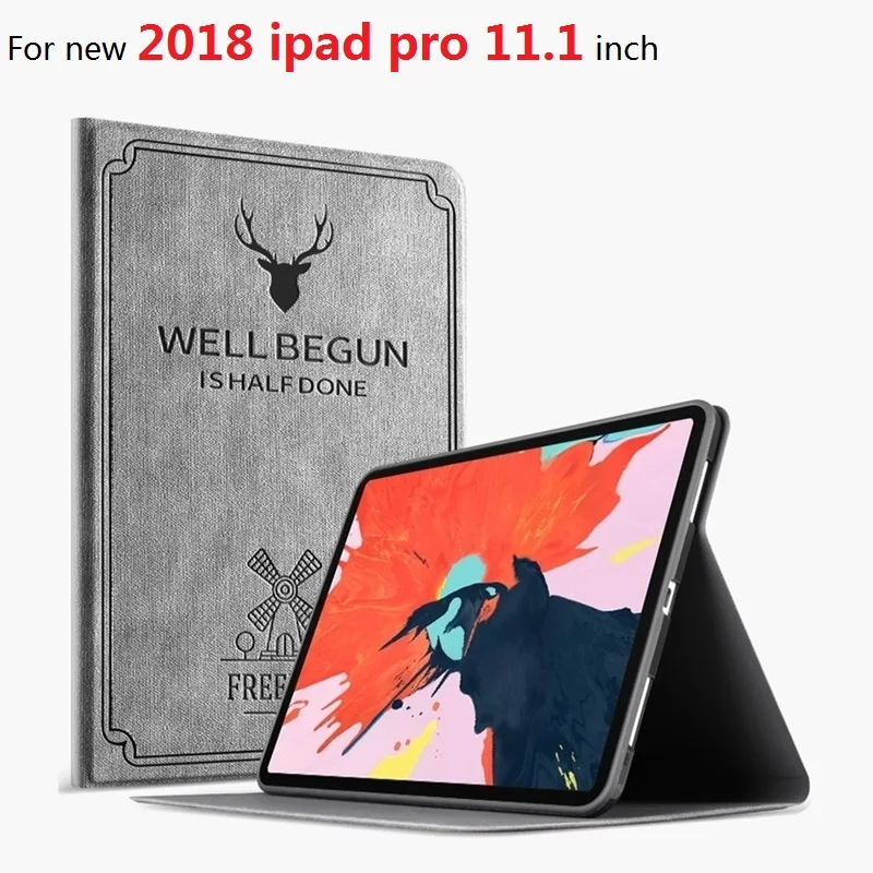 

For New 2018 iPad Pro 11.1 inch Release Ultra Slim Shockproof PU Leather Cover For new iPad Pro 11" A1980/A1934/A1979/A2013