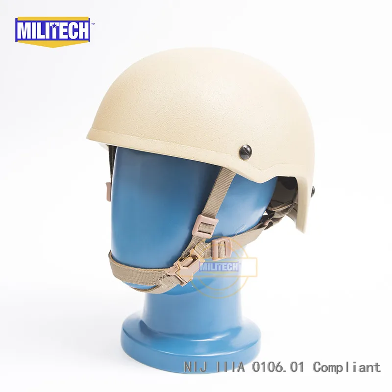 MILITECH DE TAN High Cut H Nape лайнер NIJ уровень IIIA 3A Aramid баллистическая пуленепробиваемая пуля доказательство шлем с 5 лет гарантии