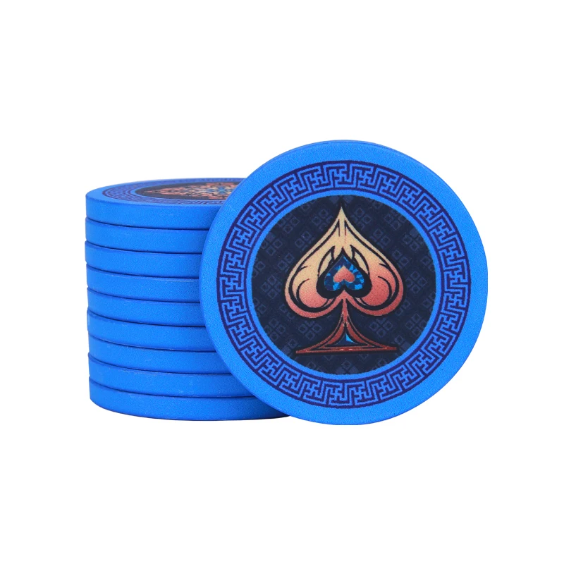 100PCS Poker Flower Ceramic Chips Set 39*3mm 10g Double-side | Спорт и