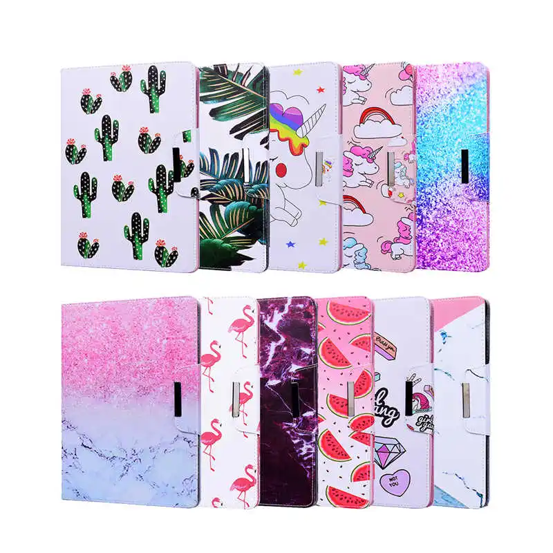 

Luxury Flip Leather Case For Ipad 9.7 2017 Cover Cute Unicorn Flamingo Marble Rainbow Shockproof Cover For Ipad 8 2017 Case