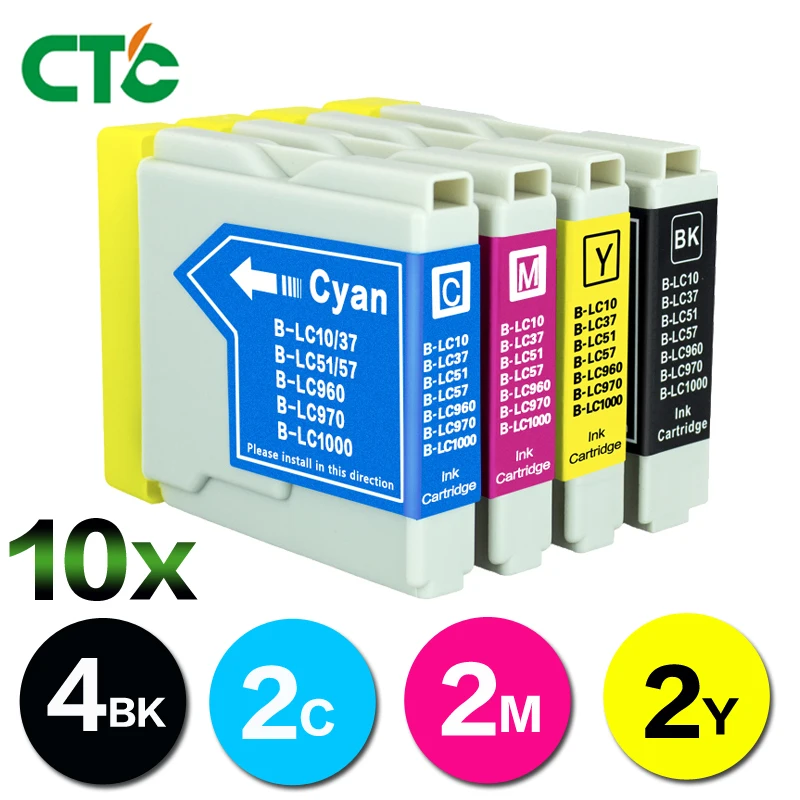 

10PCS MFC-230C Ink Cartridge Compatible For Brother MFC-235C 240C 260C 265C 440CN 460CN 465CN 630CD 660CN printer Inkjet