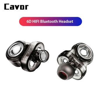 

6D Sports HiFi Wireless Earphones Waterproof Bass Music Bluetooth Headset With Mic 6 Speakers Gaming Earphones playback 24 hours