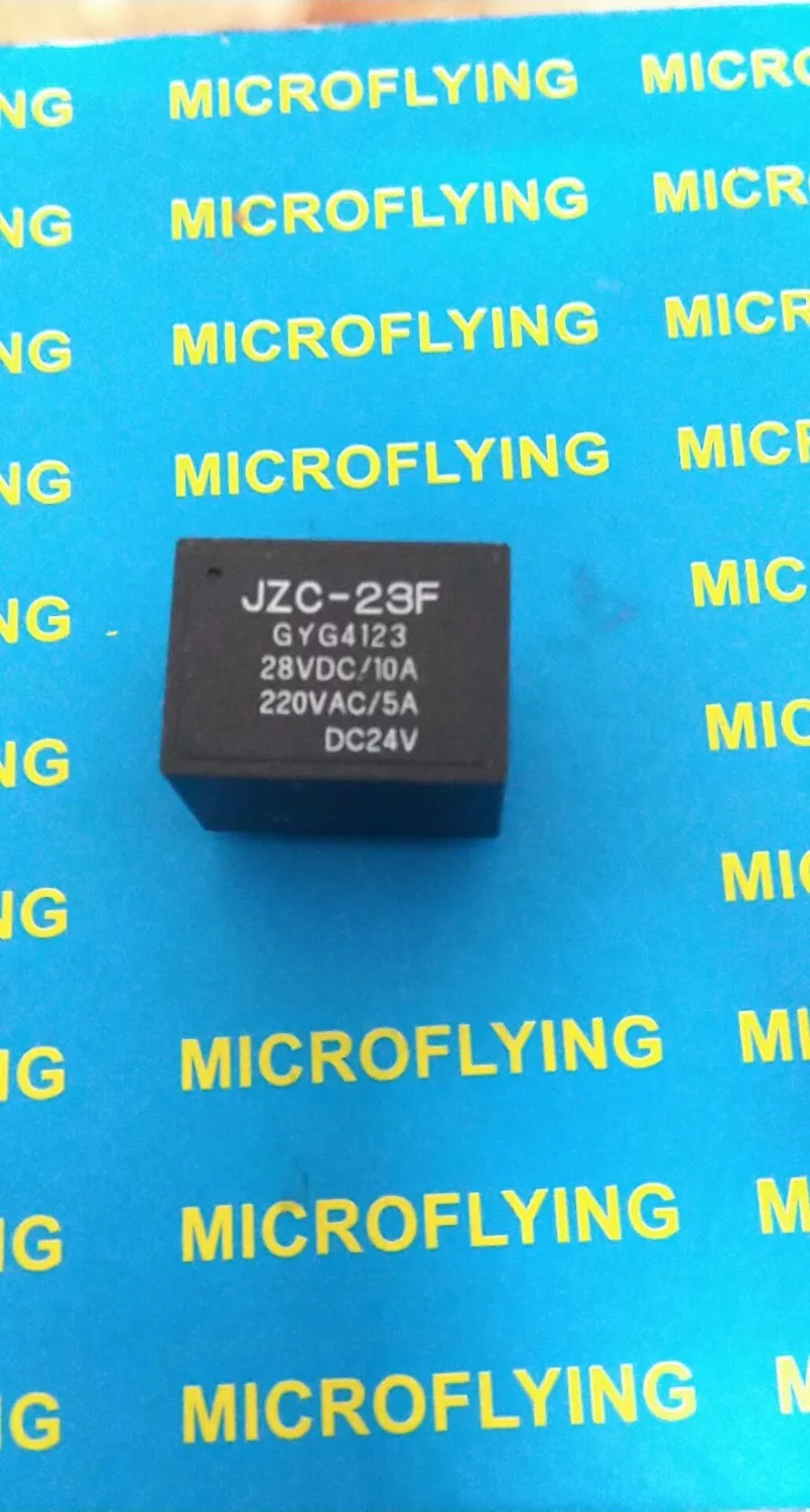 

10pcs JZC-23F 4123 5 Pins SPDT PCB Power Relay 24VDC Coil 10A/28VDC 5A/220VAC